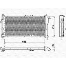 350213727000 MAGNETI MARELLI Радиатор, охлаждение двигателя