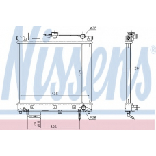 641753 NISSENS Радиатор, охлаждение двигателя