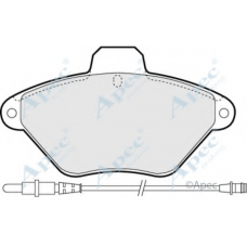 PAD804 APEC Комплект тормозных колодок, дисковый тормоз