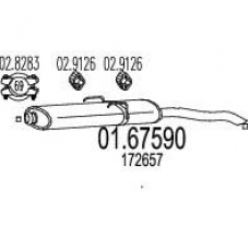 01.67590 MTS Глушитель выхлопных газов конечный