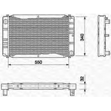 350213667000 MAGNETI MARELLI Радиатор, охлаждение двигателя