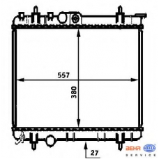 8MK 376 750-241 HELLA Радиатор, охлаждение двигателя