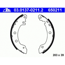 03.0137-0211.2 ATE Комплект тормозных колодок