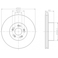 8DD 355 102-691 HELLA PAGID Тормозной диск