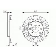 0 986 479 U15 BOSCH Тормозной диск