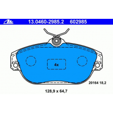 13.0460-2985.2 ATE Комплект тормозных колодок, дисковый тормоз