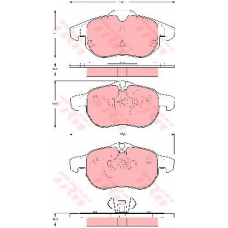 GDB1613 TRW Комплект тормозных колодок, дисковый тормоз