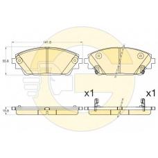 6135926 GIRLING Комплект тормозных колодок, дисковый тормоз