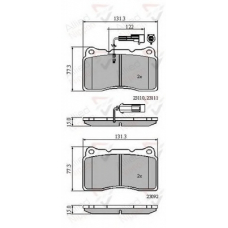 ADB11022 COMLINE Комплект тормозных колодок, дисковый тормоз