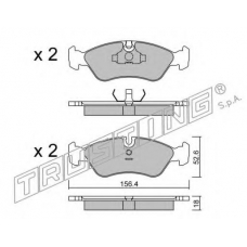 119.0 TRUSTING Комплект тормозных колодок, дисковый тормоз