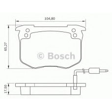 0 986 BB0 053 BOSCH Комплект тормозных колодок, дисковый тормоз