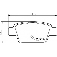 2371401 TEXTAR Комплект тормозных колодок, дисковый тормоз