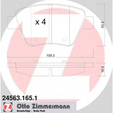 24563.165.1 ZIMMERMANN Комплект тормозных колодок, дисковый тормоз