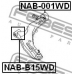 NAB-B15WD FEBEST Сайленблок передний переднего рычага