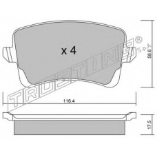 792.0 TRUSTING Комплект тормозных колодок, дисковый тормоз