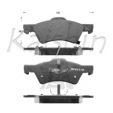 D10042 KAISHIN Комплект тормозных колодок, дисковый тормоз