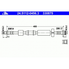 24.5112-0456.3 ATE Тормозной шланг