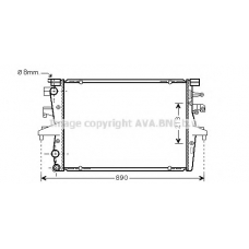 VWA2230 AVA Радиатор, охлаждение двигателя