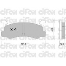 822-389-0 CIFAM Комплект тормозных колодок, дисковый тормоз