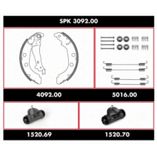 SPK 3092.00 ROADHOUSE Комплект тормозов, барабанный тормозной механизм