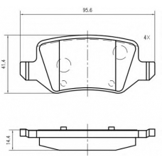 K628500 Vema Комплект тормозных колодок, дисковый тормоз