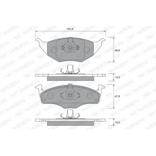 151-1825 WEEN Комплект тормозных колодок, дисковый тормоз