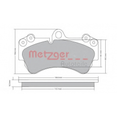 1170242 METZGER Комплект тормозных колодок, дисковый тормоз