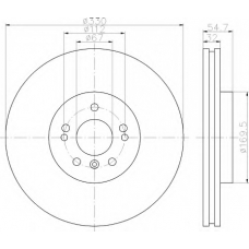 8DD 355 113-161 HELLA Тормозной диск