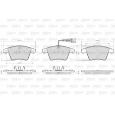 872746 VALEO Комплект тормозных колодок, дисковый тормоз