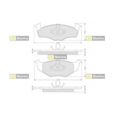 BD S072P STARLINE Комплект тормозных колодок, дисковый тормоз