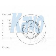 BR-9456 KAVO PARTS Тормозной диск