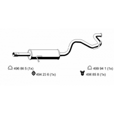 330121 ERNST Глушитель выхлопных газов конечный