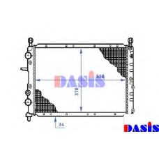 080000N AKS DASIS Радиатор, охлаждение двигателя