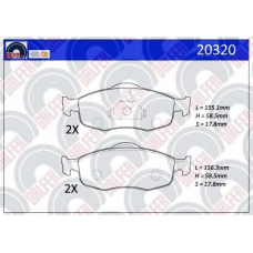 20320 GALFER Комплект тормозных колодок, дисковый тормоз