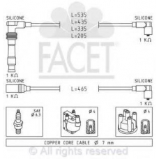 4.8551 FACET Ккомплект проводов зажигания