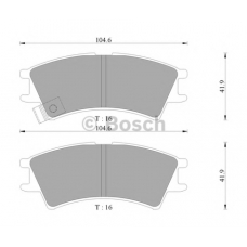 0 986 AB3 045 BOSCH Комплект тормозных колодок, дисковый тормоз