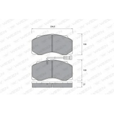 151-1057 WEEN Комплект тормозных колодок, дисковый тормоз
