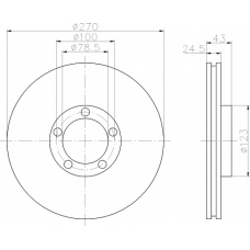 8DD 355 105-641 HELLA PAGID Тормозной диск