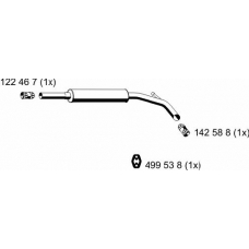 121149 ERNST Средний глушитель выхлопных газов
