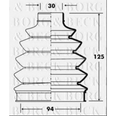 BCB6079 BORG & BECK Пыльник, приводной вал