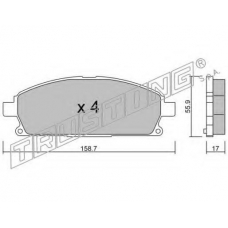 421.0 TRUSTING Комплект тормозных колодок, дисковый тормоз