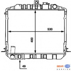 8MK 376 707-601 HELLA Радиатор, охлаждение двигателя