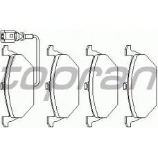 108 504 TOPRAN Комплект тормозных колодок, дисковый тормоз