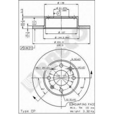 BS 7323 BRECO Тормозной диск