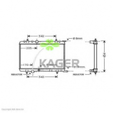 31-1376 KAGER Радиатор, охлаждение двигателя