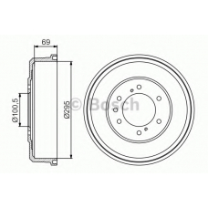 0 986 477 165 BOSCH Тормозной барабан