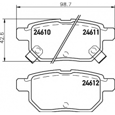 8DB 355 013-581 HELLA PAGID Комплект тормозных колодок, дисковый тормоз