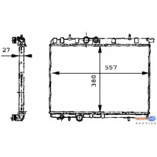 8MK 376 717-531 HELLA Радиатор, охлаждение двигателя