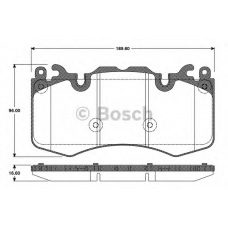 0 986 TB3 110 BOSCH Комплект тормозных колодок, дисковый тормоз