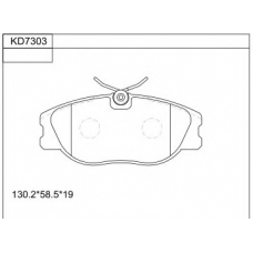 KD7303 ASIMCO Комплект тормозных колодок, дисковый тормоз